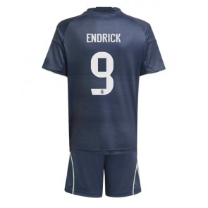Lacne Dětský Futbalové dres Real Madrid Endrick #9 2025-26 Krátky Rukáv - Preč (+ trenírky)